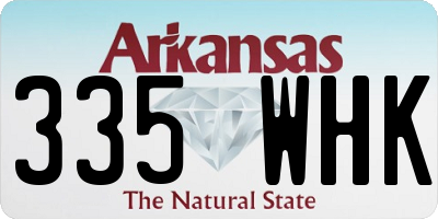 AR license plate 335WHK