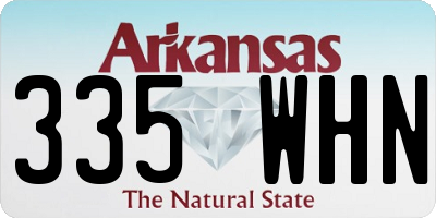 AR license plate 335WHN