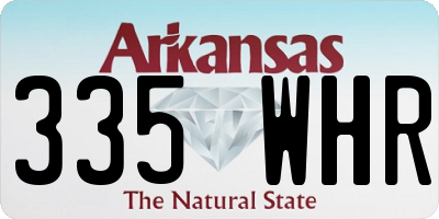 AR license plate 335WHR