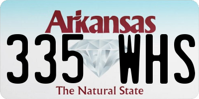 AR license plate 335WHS