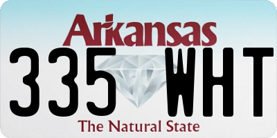 AR license plate 335WHT