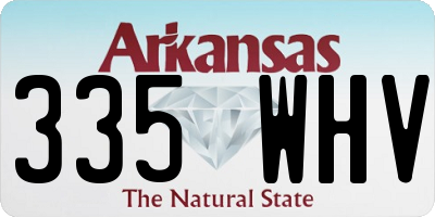 AR license plate 335WHV