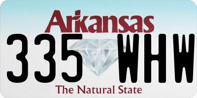 AR license plate 335WHW