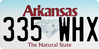 AR license plate 335WHX
