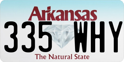 AR license plate 335WHY