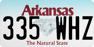 AR license plate 335WHZ