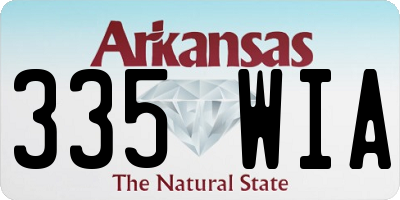 AR license plate 335WIA