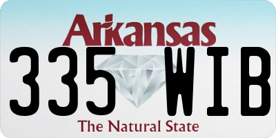 AR license plate 335WIB