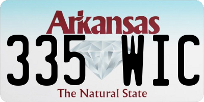 AR license plate 335WIC
