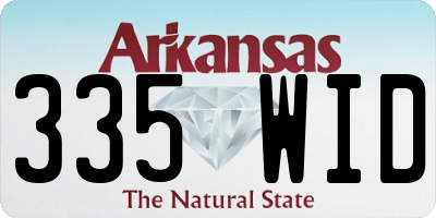 AR license plate 335WID