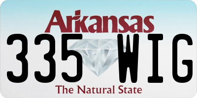 AR license plate 335WIG