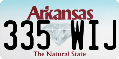 AR license plate 335WIJ