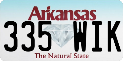 AR license plate 335WIK