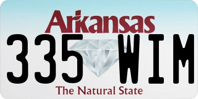 AR license plate 335WIM