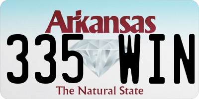 AR license plate 335WIN