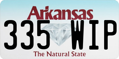 AR license plate 335WIP