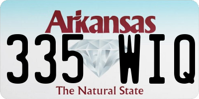 AR license plate 335WIQ