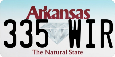 AR license plate 335WIR