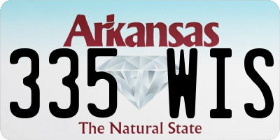 AR license plate 335WIS
