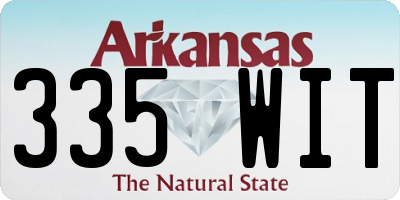 AR license plate 335WIT