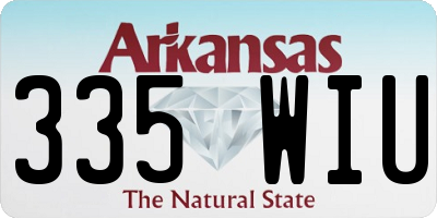 AR license plate 335WIU