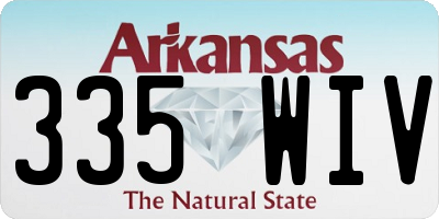 AR license plate 335WIV