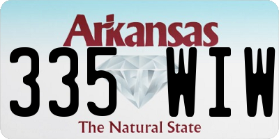 AR license plate 335WIW
