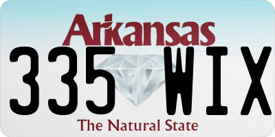 AR license plate 335WIX