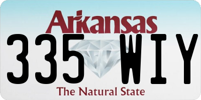 AR license plate 335WIY