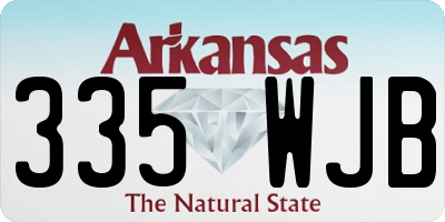 AR license plate 335WJB