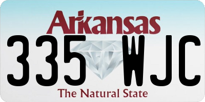 AR license plate 335WJC