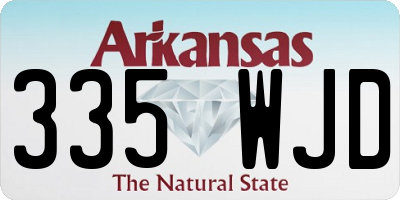 AR license plate 335WJD