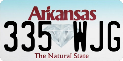 AR license plate 335WJG