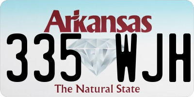 AR license plate 335WJH