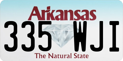 AR license plate 335WJI