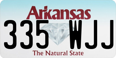 AR license plate 335WJJ