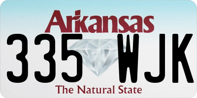 AR license plate 335WJK