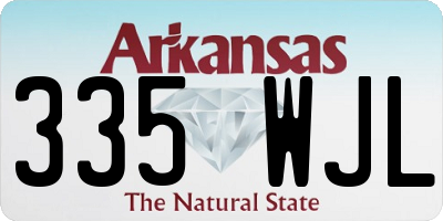 AR license plate 335WJL