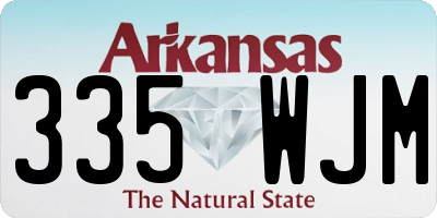 AR license plate 335WJM