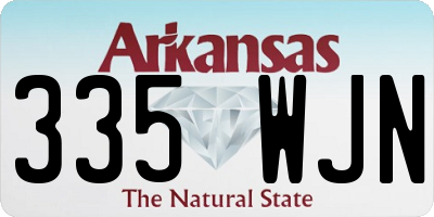 AR license plate 335WJN