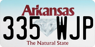 AR license plate 335WJP