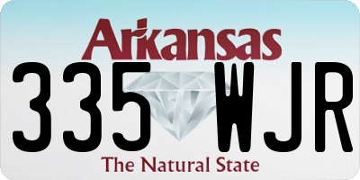 AR license plate 335WJR