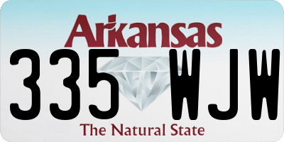 AR license plate 335WJW