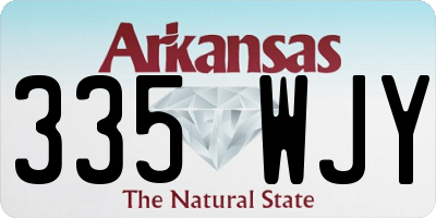 AR license plate 335WJY