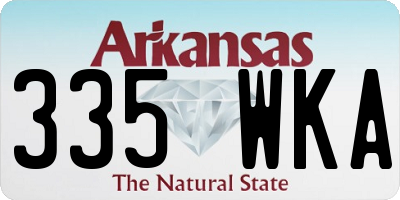 AR license plate 335WKA