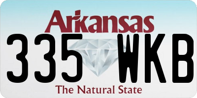 AR license plate 335WKB