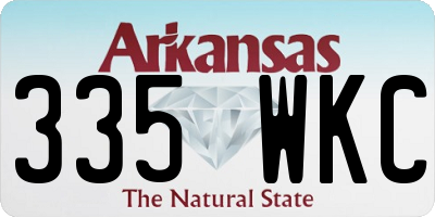 AR license plate 335WKC