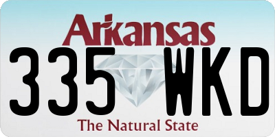 AR license plate 335WKD