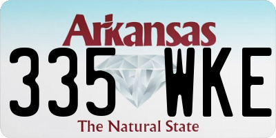 AR license plate 335WKE