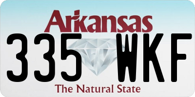 AR license plate 335WKF